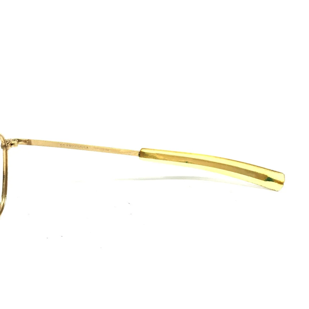 Vintage Command Sunglasses Frames USA 24K Gold Aviator Wire Rim 52-20-140